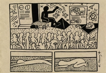  Keith Haring  (Reading, 1958 - New York, 1990) : Untitled.  - Asta Arte Antica, Moderna e Contemporanea - PARTE II - Libreria Antiquaria Gonnelli - Casa d'Aste - Gonnelli Casa d'Aste