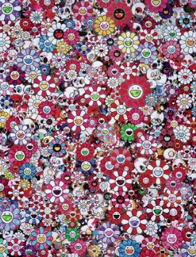  Takashi Murakami  (Itabashi, 1962) : Skulls and Flowers Red.  - Asta Arte Antica, Moderna e Contemporanea - PARTE II - Libreria Antiquaria Gonnelli - Casa d'Aste - Gonnelli Casa d'Aste