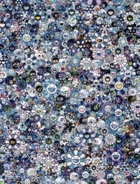  Takashi Murakami  (Itabashi, 1962) : Skulls and Flowers Blue.  - Auction Ancient, modern and contemporary art - Libreria Antiquaria Gonnelli - Casa d'Aste - Gonnelli Casa d'Aste