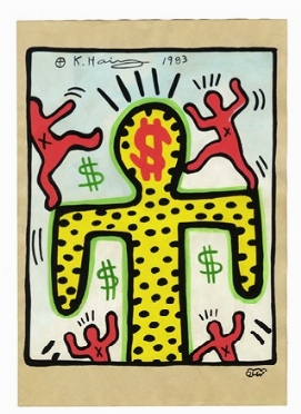  Keith Haring  (Reading, 1958 - New York, 1990) : Untitled.  - Asta Arte Antica, Moderna e Contemporanea - PARTE II - Libreria Antiquaria Gonnelli - Casa d'Aste - Gonnelli Casa d'Aste