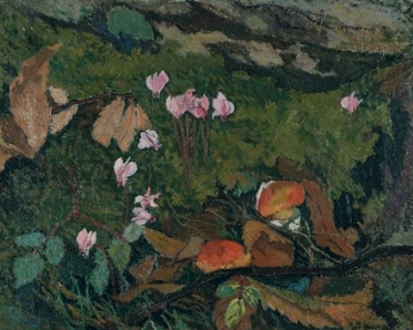 Giovanni Malesci  (Vicchio, 1884 - Milano, 1969) : Fiori e foglie.  - Auction Ancient,  [..]