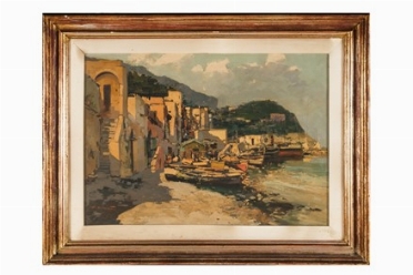  Ezelino Briante  (Napoli, 1901 - Roma, 1971) : Marina Piccola.  - Auction Ancient,  [..]