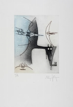  Wifredo Lam  (Sagua la Grande, 1902 - Parigi, 1982) : Sin titulo.  - Auction Ancient,  [..]