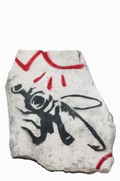  Banksy  (Bristol, 1974) : Gas mask fly.  - Asta Arte Antica, Moderna e Contemporanea - PARTE II - Libreria Antiquaria Gonnelli - Casa d'Aste - Gonnelli Casa d'Aste