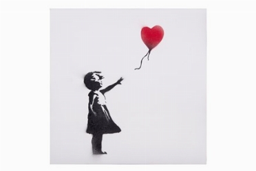  Banksy  (Bristol, 1974) : Central Park. Girl with balloon.  - Auction Ancient, modern and contemporary art - Libreria Antiquaria Gonnelli - Casa d'Aste - Gonnelli Casa d'Aste