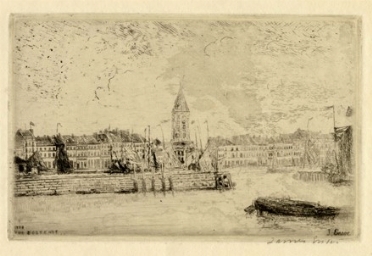  James Ensor  (Ostenda, 1860 - 1949) : Vue d' Ostende.  - Auction Ancient, modern  [..]