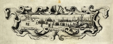  Jacques Callot  (Nancy, 1592 - 1635) : Le débarquement des troupes.  - Asta Arte Antica, Moderna e Contemporanea - PARTE I - Libreria Antiquaria Gonnelli - Casa d'Aste - Gonnelli Casa d'Aste