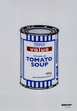  Banksy  (Bristol, 1974) [da] : Tesco. Cream of tomato soup.  - Asta Arte Antica, Moderna e Contemporanea - PARTE II - Libreria Antiquaria Gonnelli - Casa d'Aste - Gonnelli Casa d'Aste