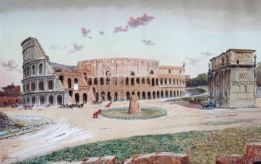  Federico Schianchi  (Modena, 1858 - Roma, 1918) : Il Colosseo.  - Asta Arte Antica, Moderna e Contemporanea - PARTE II - Libreria Antiquaria Gonnelli - Casa d'Aste - Gonnelli Casa d'Aste