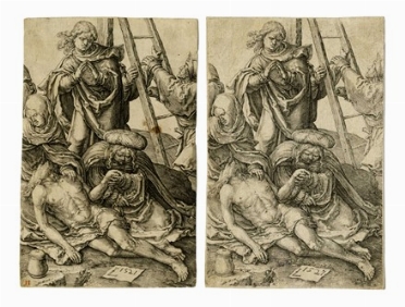  Lucas Van Leyden  (Leida,, 1494 - 1533) : La discesa dalla croce.  - Asta Arte Antica, Moderna e Contemporanea - PARTE I - Libreria Antiquaria Gonnelli - Casa d'Aste - Gonnelli Casa d'Aste