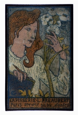  Eugène Grasset  (Losanna, 1841 - Sceaux, 1917) : Pannello pubblicitario decorativo per la tappezzeria Préaubert.  - Asta Arte Antica, Moderna e Contemporanea - PARTE II - Libreria Antiquaria Gonnelli - Casa d'Aste - Gonnelli Casa d'Aste