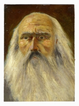  Vincenzo Gemito  (Napoli, 1852 - 1929) [attribuito a] : Testa di uomo con barba.  [..]