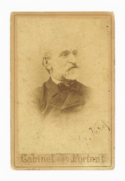  Giuseppe Verdi  (Roncole Verdi, 1813 - Milano, 1901) : Ritratto fotografico all'albumina.  [..]