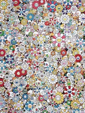  Takashi Murakami  (Itabashi, 1962) : Skulls and Flowers Multicolor.  - Asta Arte  [..]