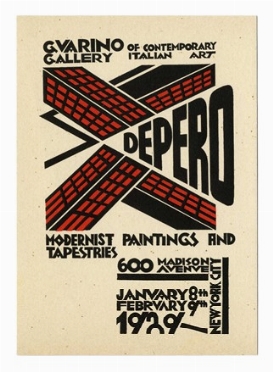  Fortunato Depero  (Fondo, 1892 - Rovereto, 1960) : Invito alla mostra di Depero  [..]