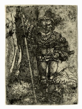  Hans Sebald Beham  (Norimberga,, 1500 - Francoforte,, 1550) : Lanzichenecco.  -  [..]