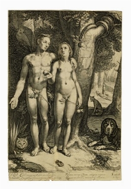  Jan Saenredam  (Zaandam,, 1565 - Assendelft,, 1607) : La caduta dell'uomo.  - Auction Ancient Art [I Part] - Libreria Antiquaria Gonnelli - Casa d'Aste - Gonnelli Casa d'Aste