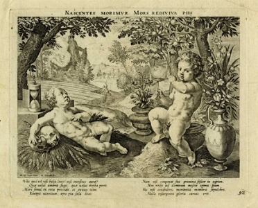  Raphael I Sadeler  (Anversa, 1561 - Monaco di Baviera, 1628) : Nascentes morimur. Mors rediviva piis.  - Auction Ancient Art [I Part] - Libreria Antiquaria Gonnelli - Casa d'Aste - Gonnelli Casa d'Aste