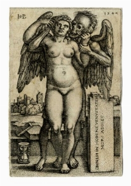  Hans Sebald Beham  (Norimberga,, 1500 - Francoforte,, 1550) : La Morte e giovane  [..]
