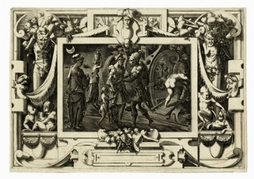  René Boyvin  (Angers, 1525 - Roma, 1580) : Medea si imbarca con Giasone.  - Auction  [..]