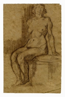  Giovanni Costetti  (Reggio Emilia, 1874 - Settignano, 1949) : Nudo femminile.   [..]