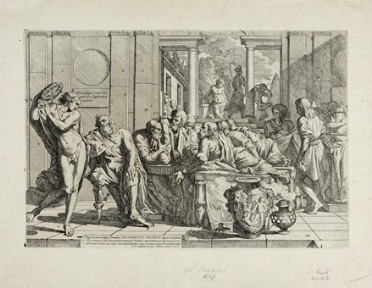  Pietro Testa  (Lucca, 1611 - Roma, 1650) : Il Simposio.  - Auction Ancient Art [I Part] - Libreria Antiquaria Gonnelli - Casa d'Aste - Gonnelli Casa d'Aste