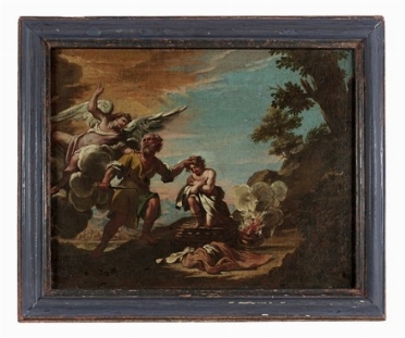  Venetian school, 18th century : Il sacrificio d'Isacco.  - Auction Ancient Art [I Part] - Libreria Antiquaria Gonnelli - Casa d'Aste - Gonnelli Casa d'Aste