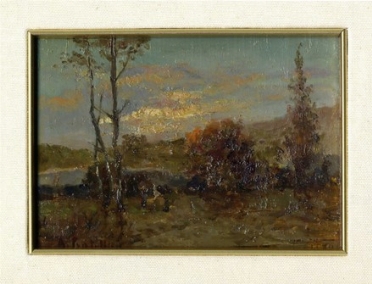  Attilio Pratella  (Lugo, 1856 - Napoli, 1949) : Paesaggio.  - Asta Arte Moderna  [..]