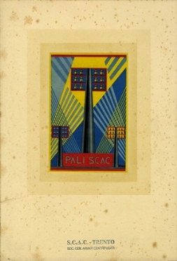  Fortunato Depero  (Fondo, 1892 - Rovereto, 1960) : Pali SCAC.  - Auction Modern  [..]