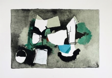  Afro Basaldella  (Udine, 1912 - Zurigo, 1976) : Composizione in verde.  - Auction  [..]