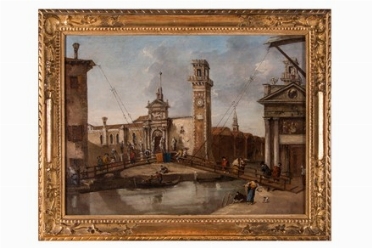  Giuseppe Ceccarini  (Roma, 1742 - Fano, 1811) : La porta dell'Arsenale.  - Auction Ancient Art [I Part] - Libreria Antiquaria Gonnelli - Casa d'Aste - Gonnelli Casa d'Aste