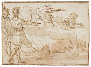  Francesco Allegrini  (Gubbio, 1587 - Roma, 1663) : Allegoria della guerra.  - Asta STAMPE E DISEGNI DAL XVI AL XX SECOLO - Libreria Antiquaria Gonnelli - Casa d'Aste - Gonnelli Casa d'Aste