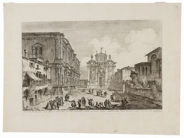  Michele Marieschi  (Venezia, 1710 - 1743) : Campo San Rocco.  - Asta STAMPE E DISEGNI DAL XVI AL XX SECOLO - Libreria Antiquaria Gonnelli - Casa d'Aste - Gonnelli Casa d'Aste