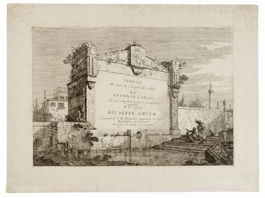  Antonio Canal (detto il Canaletto)  (Venezia, 1697 - 1768) : Frontespizio per le Vedute.  - Asta STAMPE E DISEGNI DAL XVI AL XX SECOLO - Libreria Antiquaria Gonnelli - Casa d'Aste - Gonnelli Casa d'Aste