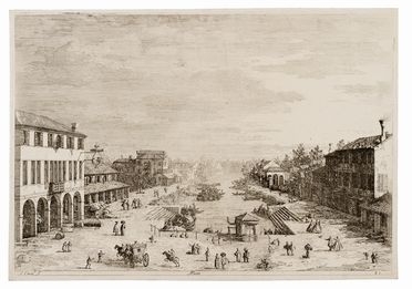 Antonio Canal (detto il Canaletto)  (Venezia, 1697 - 1768) : Mestre.  - Asta STAMPE E DISEGNI DAL XVI AL XX SECOLO - Libreria Antiquaria Gonnelli - Casa d'Aste - Gonnelli Casa d'Aste