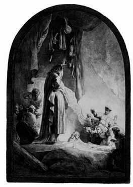  Rembrandt Harmenszoon van Rijn  (Leida,, 1606 - Amsterdam,, 1669) : La resurrezione di Lazzaro.  - Asta STAMPE E DISEGNI DAL XVI AL XX SECOLO - Libreria Antiquaria Gonnelli - Casa d'Aste - Gonnelli Casa d'Aste