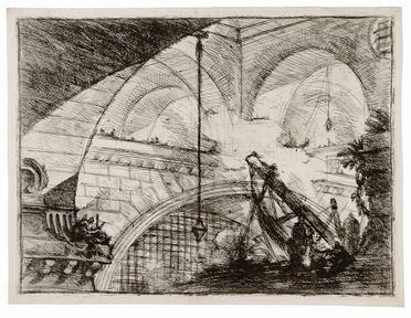  Giovanni Battista Piranesi  (Mogliano Veneto, 1720 - Roma, 1778) : L'arco con ornamento a forma di conchiglia.  - Asta STAMPE E DISEGNI DAL XVI AL XX SECOLO - Libreria Antiquaria Gonnelli - Casa d'Aste - Gonnelli Casa d'Aste