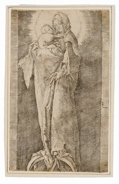  Lucas Van Leyden  (Leida,, 1494 - 1533) : La Vergine con il Bambino nella nicchia.  - Asta STAMPE E DISEGNI DAL XVI AL XX SECOLO - Libreria Antiquaria Gonnelli - Casa d'Aste - Gonnelli Casa d'Aste