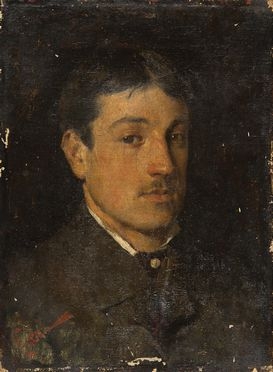  Cesare Ciani  (Firenze, 1854 - 1925) : Ritratto di giovane uomo  - Asta Fotografie, Dipinti e Sculture - Libreria Antiquaria Gonnelli - Casa d'Aste - Gonnelli Casa d'Aste