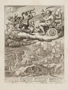  Crispijn Van de Passe de Oude  (Arnemuiden, 1564 - Utrecht, 1637) : Saturno.  - Asta STAMPE E DISEGNI DAL XVI AL XX SECOLO - Libreria Antiquaria Gonnelli - Casa d'Aste - Gonnelli Casa d'Aste
