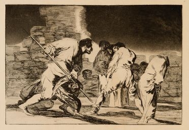  Francisco Goya y Lucientes  (Fuendetodos,, 1746 - Bordeaux,, 1828) : Hizonos dios y maravillamos nos (Disparate furioso).  - Asta STAMPE E DISEGNI DAL XVI AL XX SECOLO - Libreria Antiquaria Gonnelli - Casa d'Aste - Gonnelli Casa d'Aste