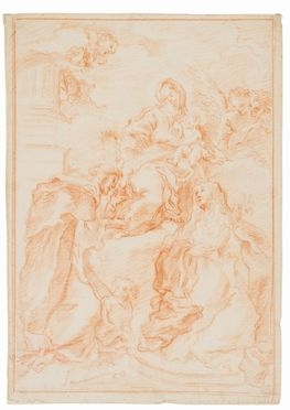  Giuseppe Passeri  (Roma, 1654 - 1714) : Madonna del Rosario.  - Asta STAMPE E DISEGNI DAL XVI AL XX SECOLO - Libreria Antiquaria Gonnelli - Casa d'Aste - Gonnelli Casa d'Aste