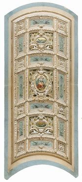  Cesare Rotta  (Sommacampagna, 1847 - Venezia, 1885) [attribuito a] : Studio di decorazione per un soffitto.  - Asta STAMPE E DISEGNI DAL XVI AL XX SECOLO - Libreria Antiquaria Gonnelli - Casa d'Aste - Gonnelli Casa d'Aste
