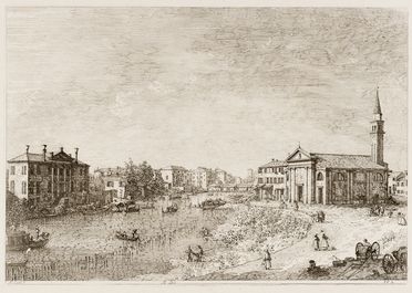  Antonio Canal (detto il Canaletto)  (Venezia, 1697 - 1768) : Al Dolo.  - Asta STAMPE E DISEGNI DAL XVI AL XX SECOLO - Libreria Antiquaria Gonnelli - Casa d'Aste - Gonnelli Casa d'Aste