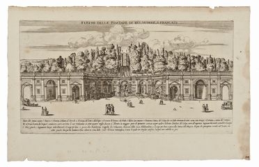  Giovanni Maggi  (Roma, 1566 - 1618) : Teatro delle fontane in Belvedere a Frascati.  - Asta STAMPE E DISEGNI DAL XVI AL XX SECOLO - Libreria Antiquaria Gonnelli - Casa d'Aste - Gonnelli Casa d'Aste