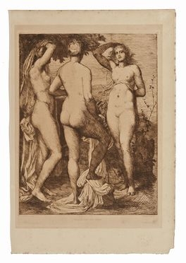  Joseph Benwell Clark  (Londra, 1857 - 1938) : Pallas, Juno and Venus.  - Asta STAMPE E DISEGNI DAL XVI AL XX SECOLO - Libreria Antiquaria Gonnelli - Casa d'Aste - Gonnelli Casa d'Aste