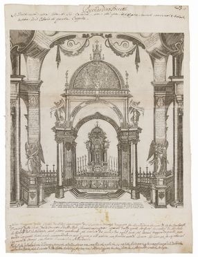 Altare Maggiore della Chiesa di S. Spirito a Firenze.  - Auction Prints and Drawings - Libreria Antiquaria Gonnelli - Casa d'Aste - Gonnelli Casa d'Aste