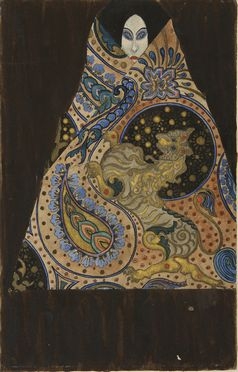  Vittorio Zecchin  (Murano, 1878 - 1947) : Tigre reale.  - Auction Prints and Drawings - Libreria Antiquaria Gonnelli - Casa d'Aste - Gonnelli Casa d'Aste