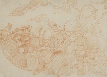  Giuseppe Antonio Caccioli  (Bologna, 1672 - 1740) [attribuito a] : Il carro di Apollo.  - Auction Prints and Drawings - Libreria Antiquaria Gonnelli - Casa d'Aste - Gonnelli Casa d'Aste