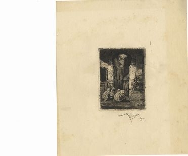  Mariano Fortuny y Marsal  (Tarragona, 1838 - Roma, 1874) : Tanger.  - Asta Stampe, disegni, carte geografiche e vedute - Libreria Antiquaria Gonnelli - Casa d'Aste - Gonnelli Casa d'Aste